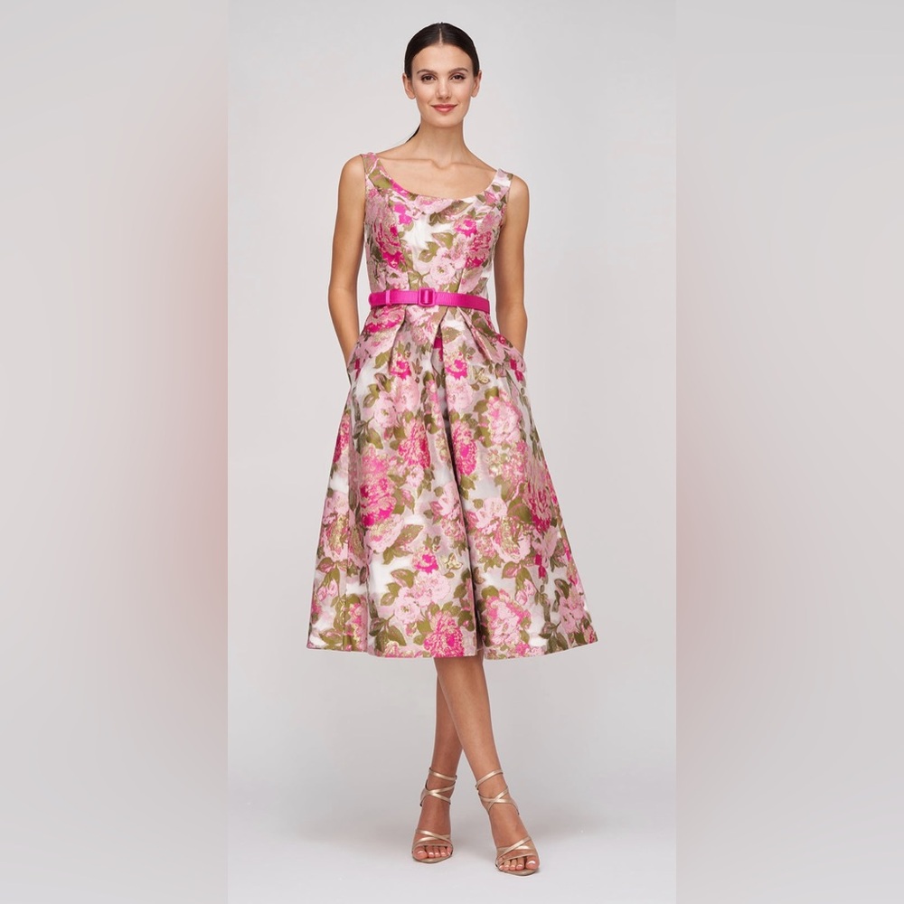 NWT Kay Unger Miriam Midi Dress